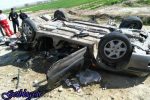 ۹ نفر مجروح شدند ، واژگونی خودروی ۴۰۵ در محور کلاله با ۱۰ سرنشین